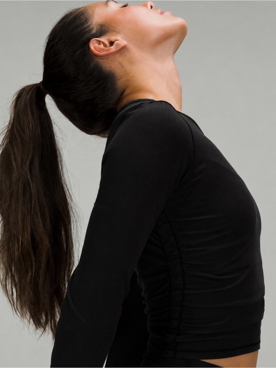 lululemon athletica Tops - Lululemon All it Takes Black Long Sleeve Ribbed Nulu Top size: Medium
